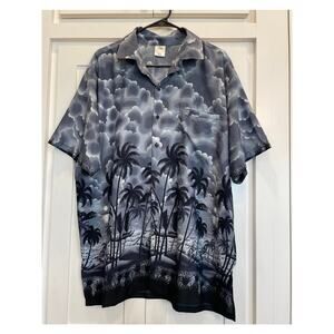 Rima Beachwear blue hawaiian button up XL